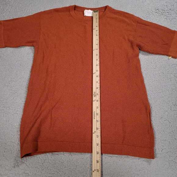 Urban Research Doors Shirt Mens Size 38 Luxury Designer Modern Knit Orange - Picture 2 of 6
